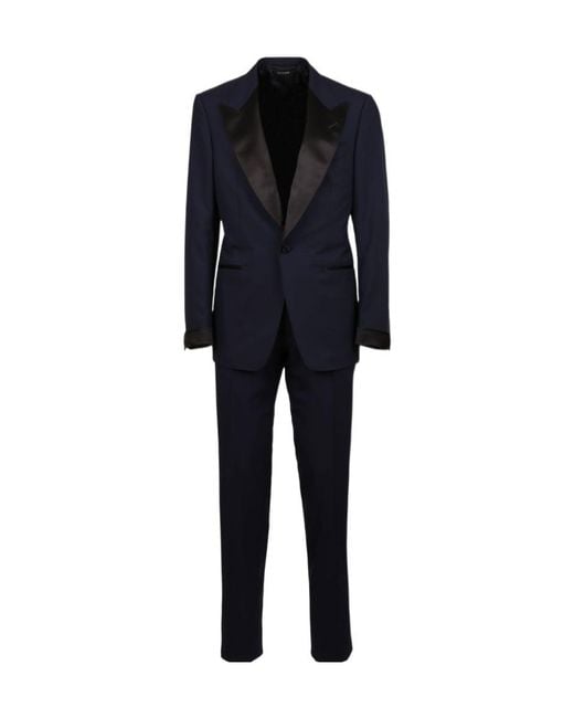Tom Ford Black Satin-Trim Tuxedo Suit for men