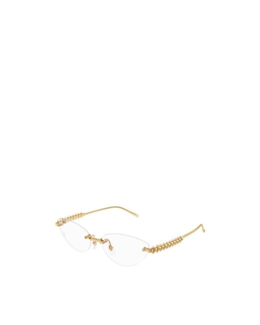 Cartier White Oval-Frame Sunglasses