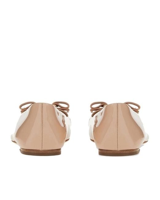 Ferragamo Brown Varina Ballet Flats