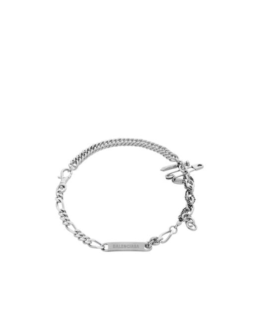 Balenciaga Multicolor Chain Detailed Necklace