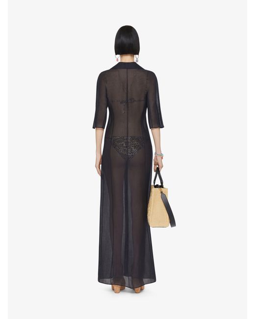 Givenchy Black 4G Detailed V-Neck Dress