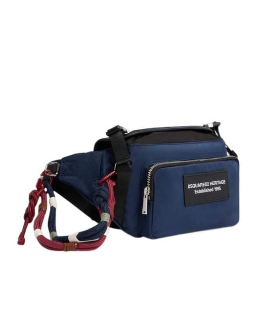 DSquared² Blue Heritage Belt Bag for men