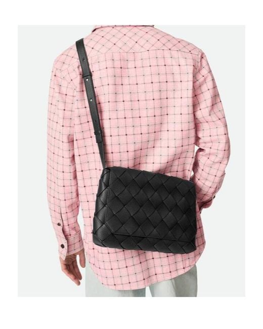 Bottega Veneta Black Diago Large Crossbody Bag for men