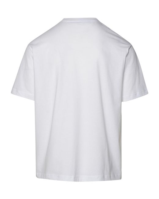 A.P.C. White Logo Printed Crewneck T-Shirt for men