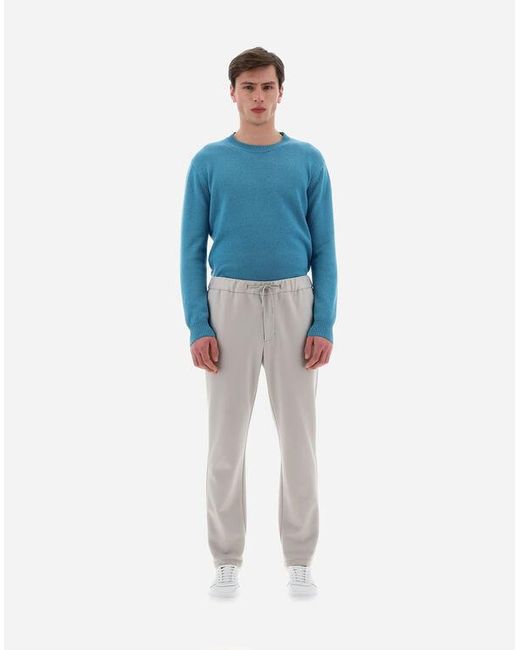 Herno Gray Drawstring Straight-Leg Trousers for men