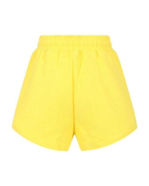 MSGM Yellow Logo Shorts