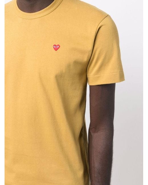 COMME DES GARÇONS PLAY Yellow Mini Heart T-Shirt for men