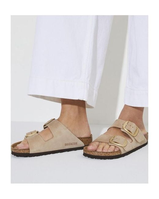 Birkenstock Brown Buckled Slide Sandals