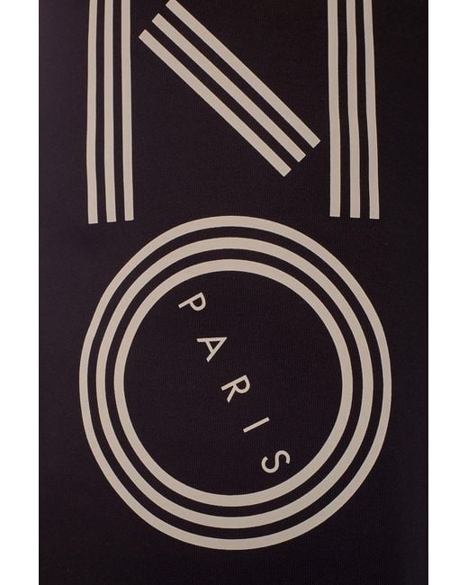 KENZO Black Logo Printed Dress
