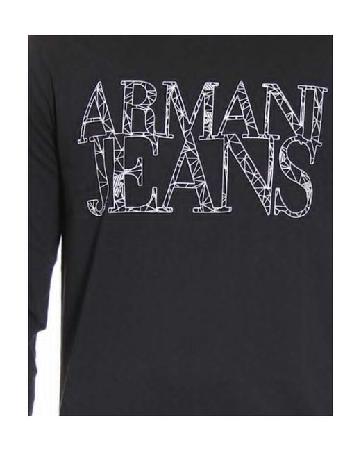 Armani Jeans Black Logo Detail T-Shirt for men