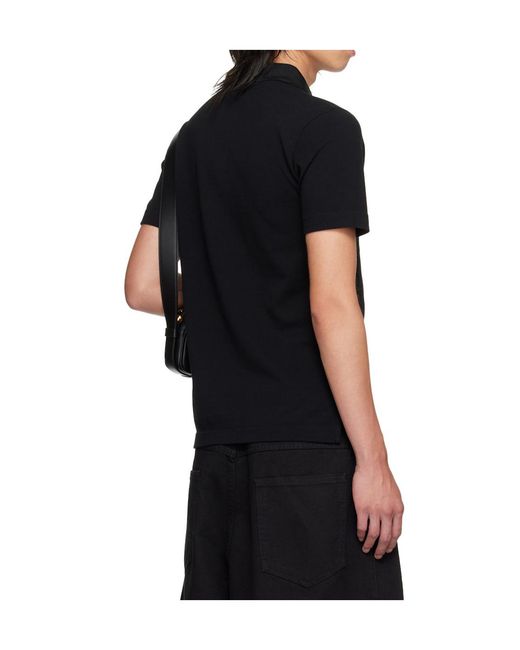 Lu'u Dan Black Short-Sleeved Polo Shirt for men