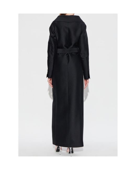 DSquared² Black Double-Breasted Long Coat