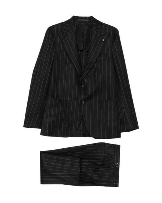 Tagliatore Black Long-Sleeved Suit for men