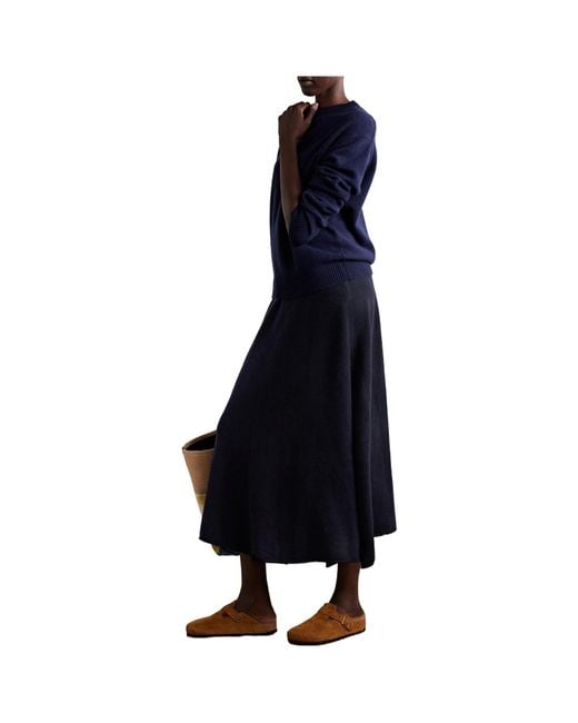 The Elder Statesman Blue Soft Cashmere Maxi Dress