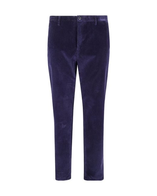Paul Smith Blue Belt Loop Casual Pants for men