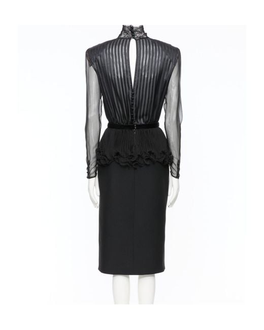 Valentino Black Long-Sleeved Dress
