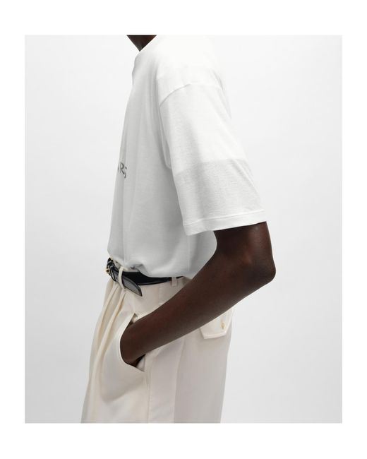 Céline White Double Layered T-Shirt for men