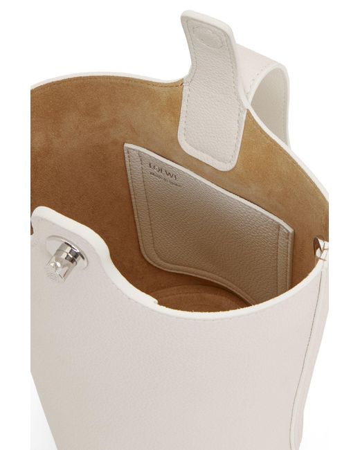Loewe White Pebble Mini Bucket Bag