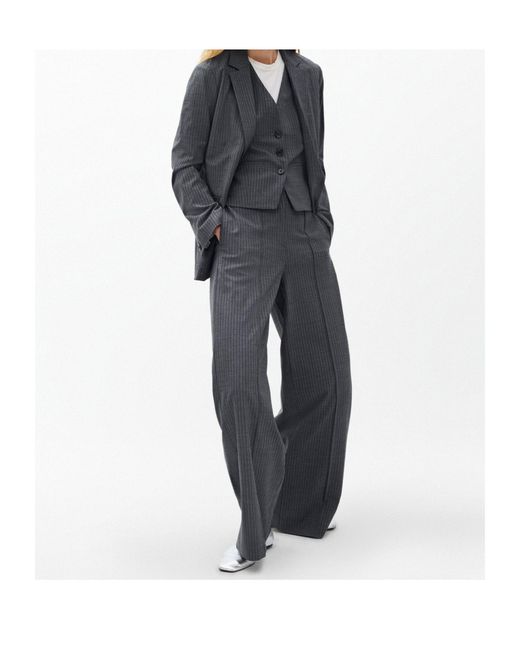 Rag & Bone Gray Striped Combination Suit Jacket