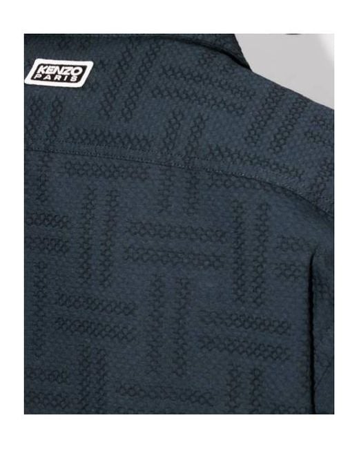KENZO Blue Weave' Workwear Overshirt for men