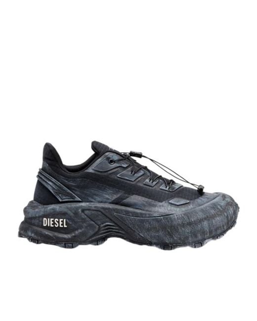 DIESEL Blue D-Cage Low-Top Runner Sneakers for men
