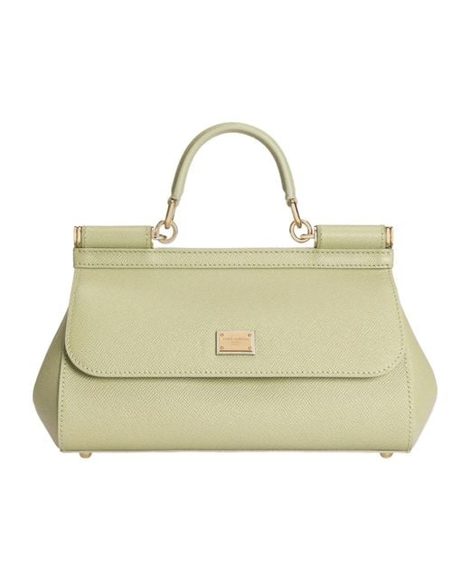 Dolce & Gabbana Metallic Logo Plaque Medium Sicily Handbag