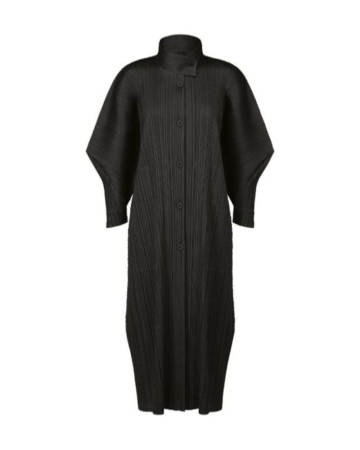 Pleats Please Issey Miyake Black Pleats Please Issey Miyake Skyline Coat