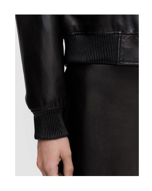 Joseph Black Quinn Soft Nappa Leather Jacket