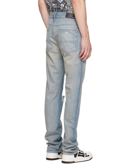 Amiri Blue Slash Jeans for men
