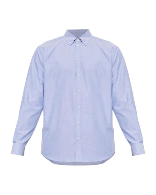 DSquared² Blue Oxford Cotton Relax Dan Shirt for men