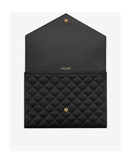 Saint Laurent Black Envelope Flap Pouch