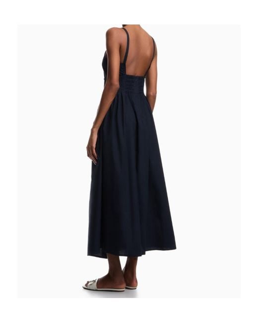 Emporio Armani Blue Crewneck Sleeveless Dress