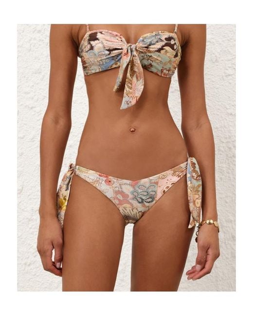 Zimmermann Pink Daylight Tie Bikini Bottoms
