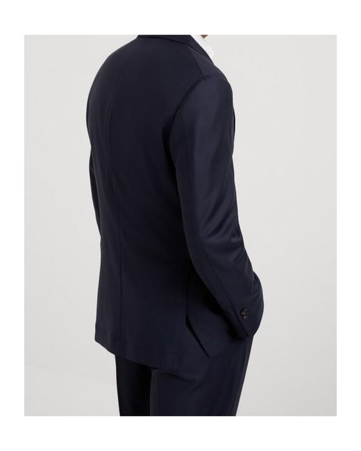 Brunello Cucinelli Blue Single-Breasted Virgin-Wool Blazer for men