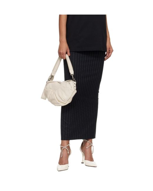 Vivienne Westwood White Agnes Orb Braided Shoulder Bag