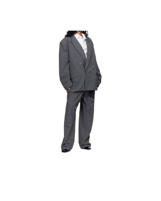 OTTOLINGER Gray Flex Oversized Double-Breasted Blazer