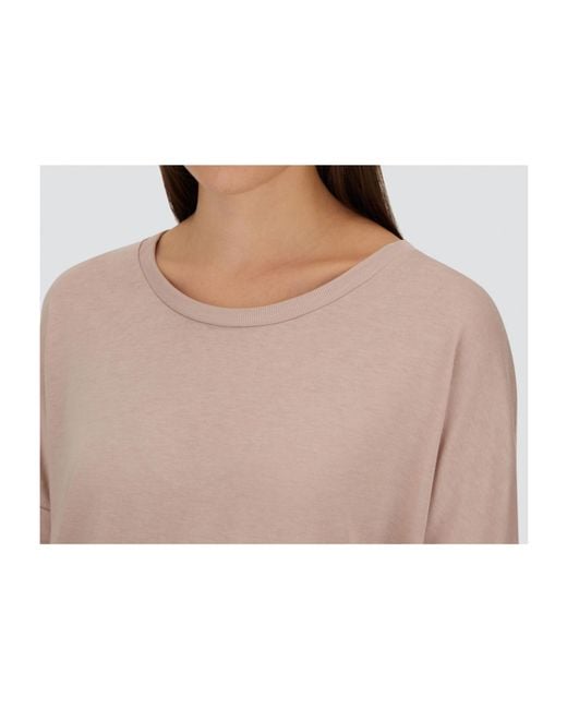 Herno Pink Resort Pleated Jersey T-Shirt