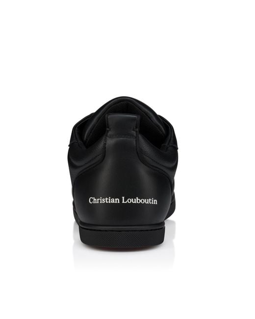 Christian Louboutin Black Apos;S Sk Vi Flat Calf Leather Low-Top Sneakers for men