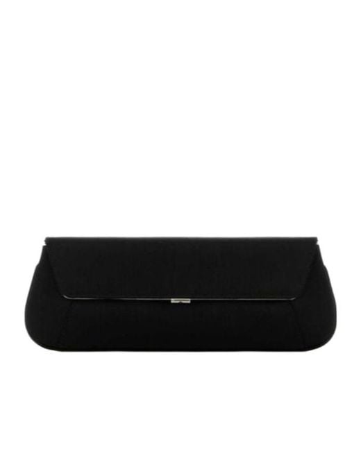 AMINA MUADDI Black Flap Clutch