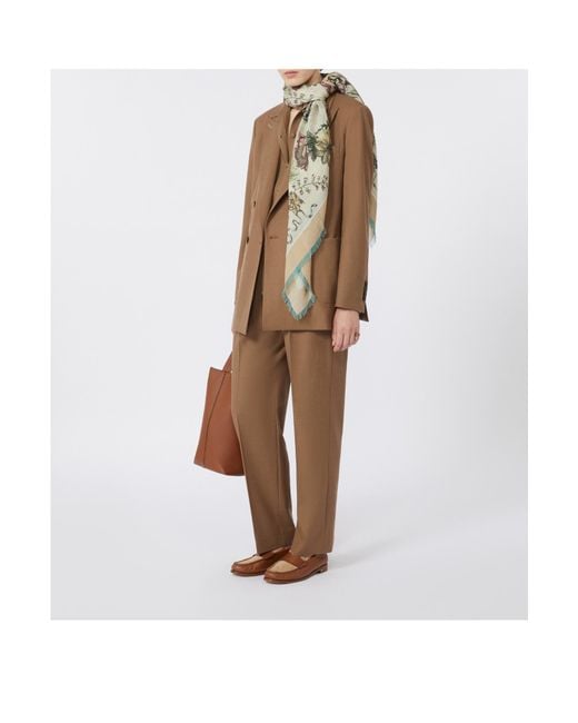 Max Mara Brown Harald Double-Breasted Tailored Blazer