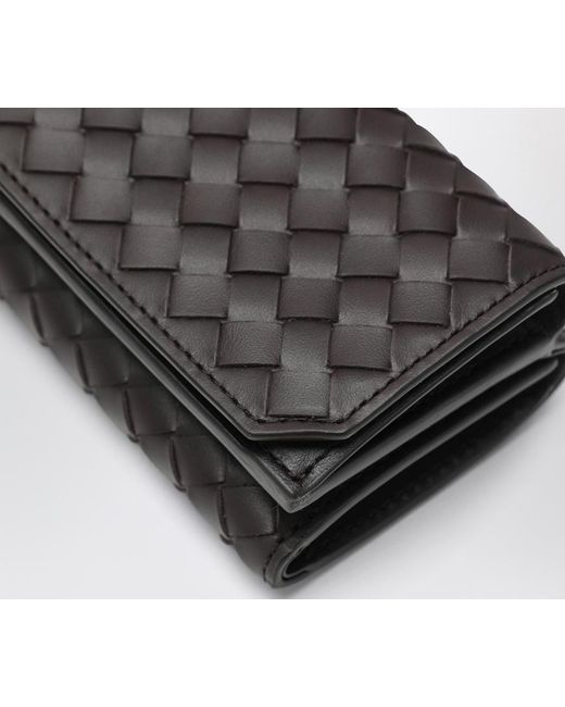 Bottega Veneta Black Fondente Trifold Wallet for men