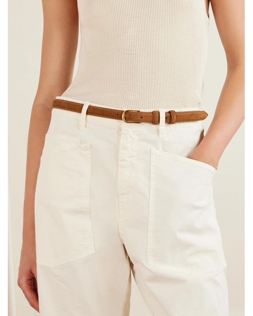 Nili Lotan Brown Jane Suede Belt
