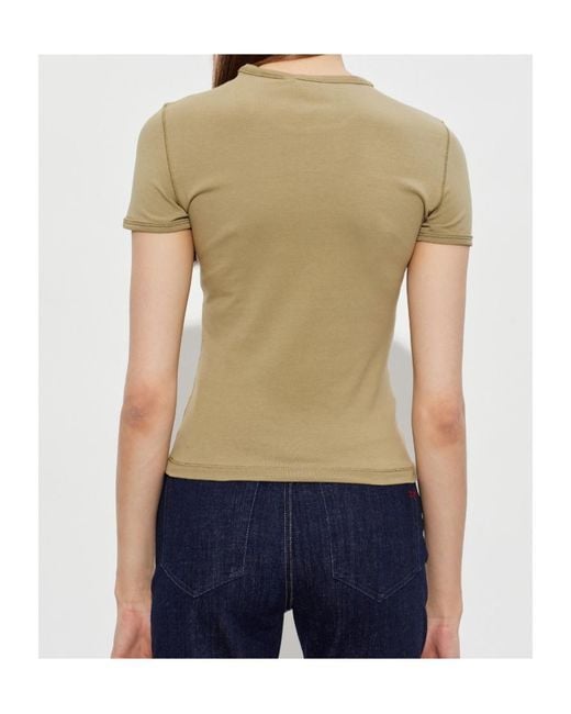 DIESEL Natural T-Uncutieslong-Od Crewneck T-Shirt