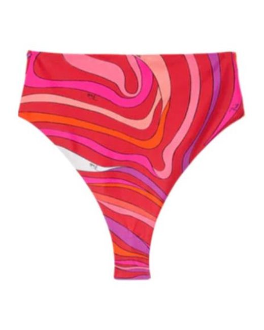 Emilio Pucci Pink Marmo Bikini Bottoms