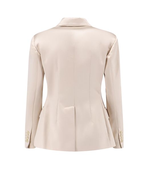 Brunello Cucinelli Natural Long-Sleeve Blazer