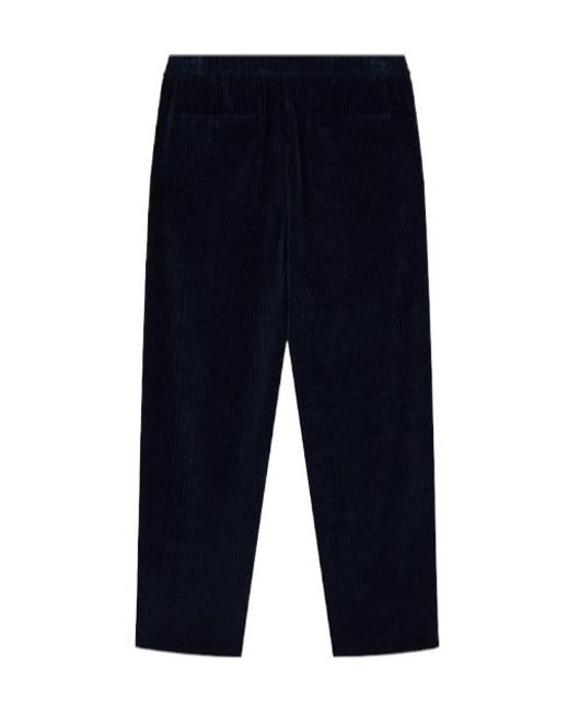 Emporio Armani Blue Corduroy Trousers for men