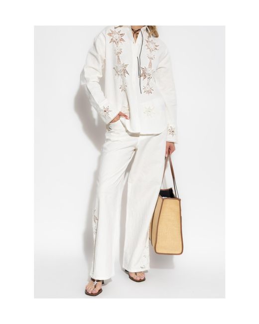 Zadig & Voltaire White Morning Cutwork Detailed Shirt