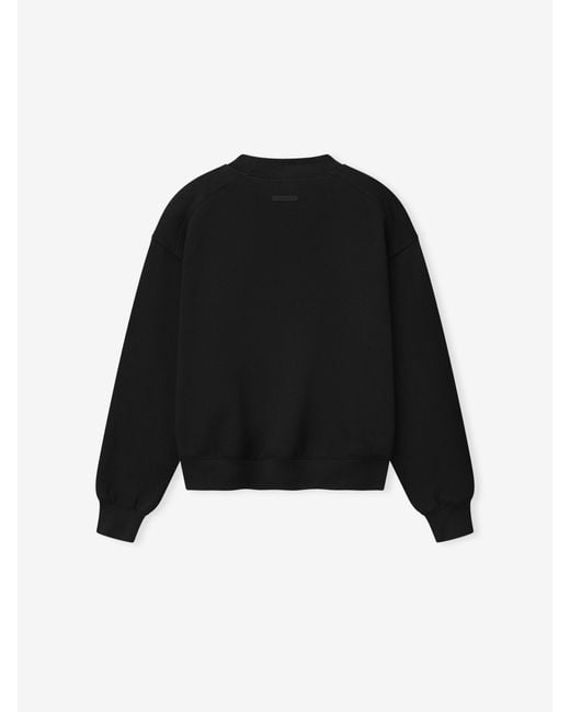 Fear Of God Black Essentials Logo-Print Sweatshirt