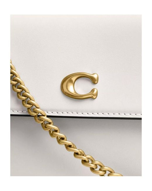 COACH White Brook Flap Chain Bag