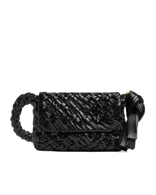 Bottega Veneta Black Kalimero Citta Shoulder Bag